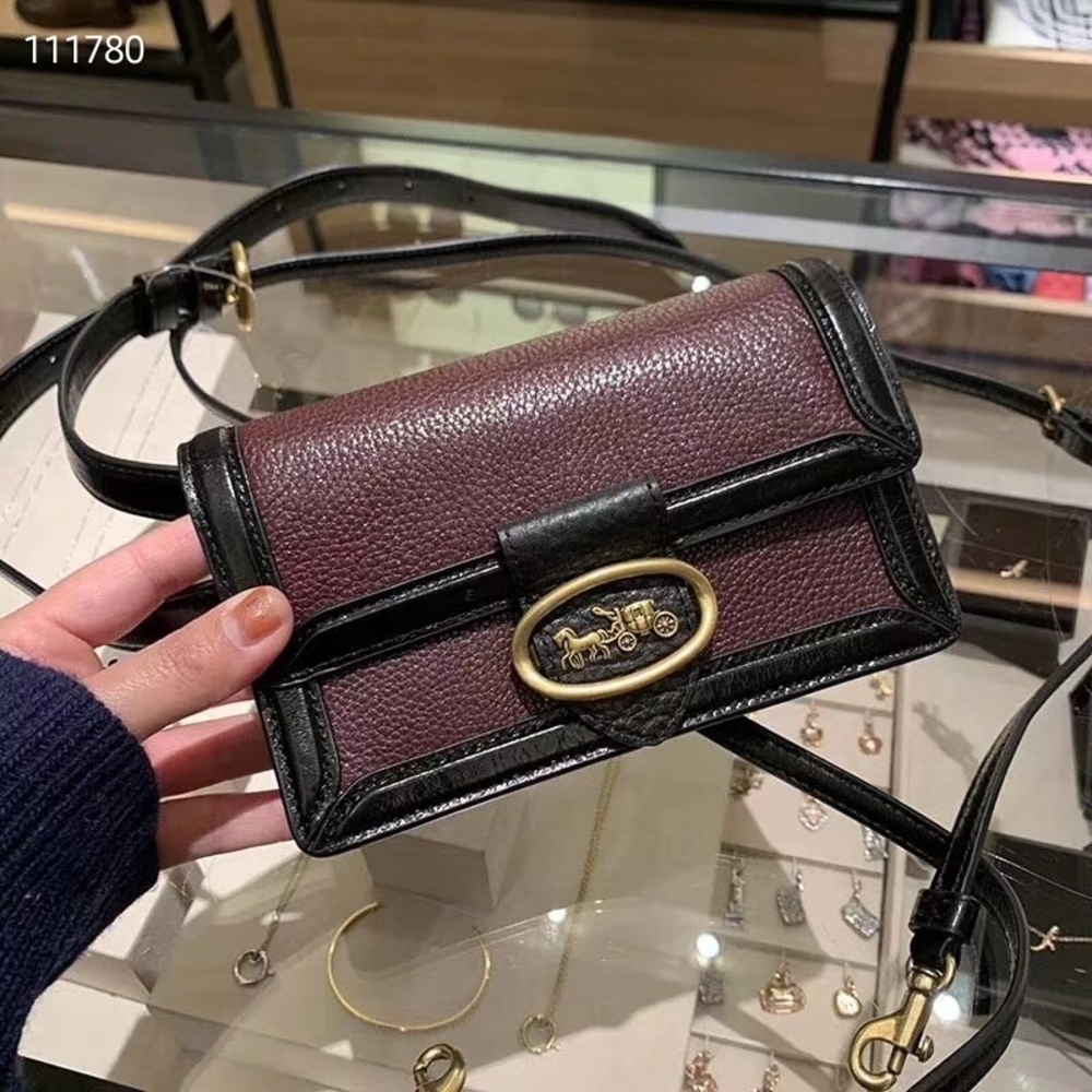 Coach Black and Brown Mini Belt And Crossbody Bag